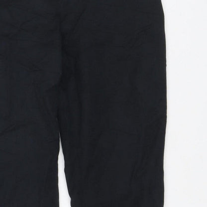 F&F Women’s Black UK 10 Wide-Leg Trousers Smart Zip Pockets