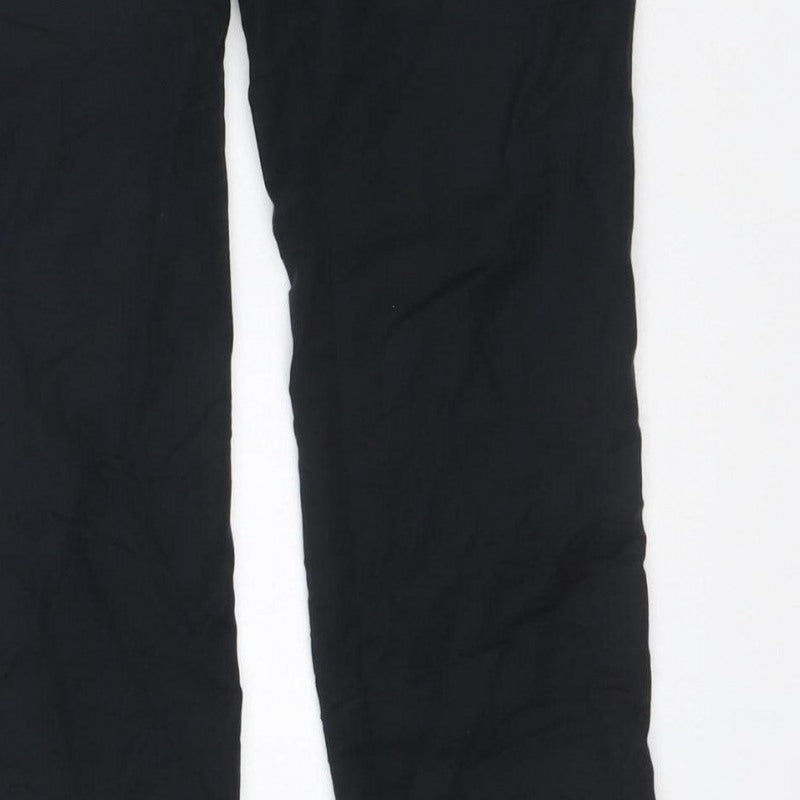 F&F Women’s Black UK 10 Wide-Leg Trousers Smart Zip Pockets