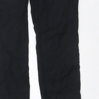 F&F Women’s Black UK 10 Wide-Leg Trousers Smart Zip Pockets