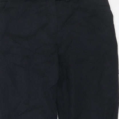 F&F Women’s Black UK 10 Wide-Leg Trousers Smart Zip Pockets