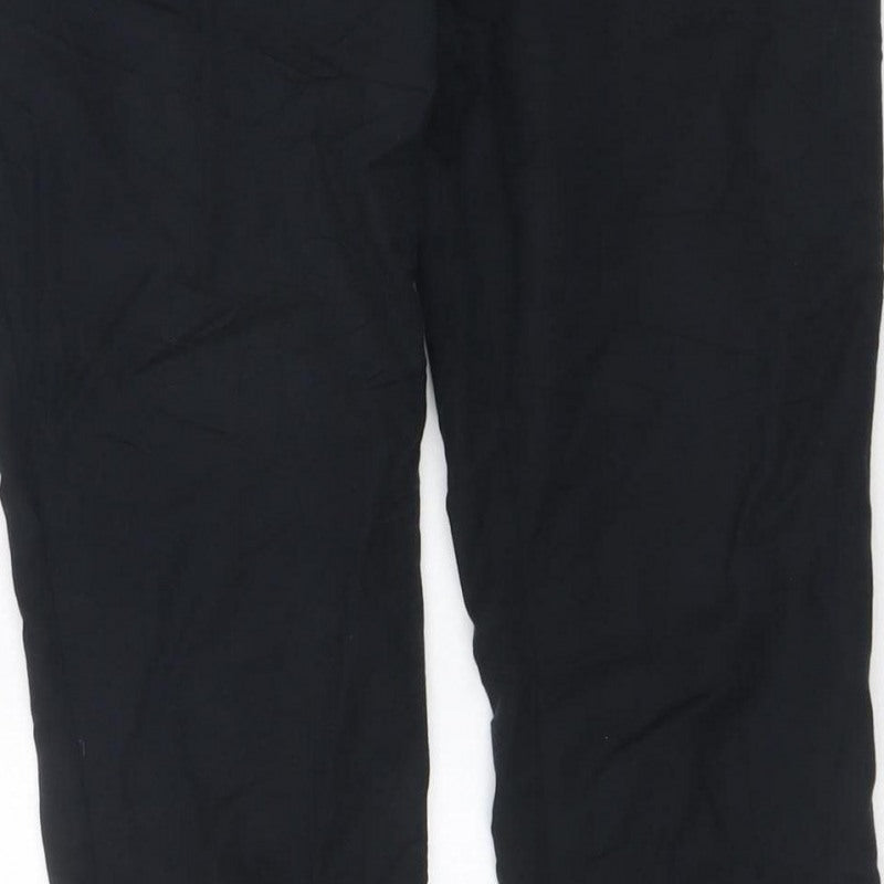 F&F Women’s Black UK 10 Wide-Leg Trousers Smart Zip Pockets