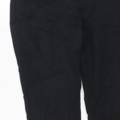 F&F Women’s Black UK 10 Wide-Leg Trousers Smart Zip Pockets