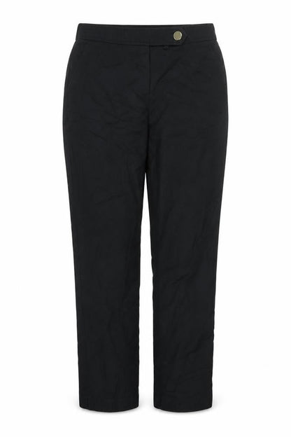 F&F Women’s Black UK 10 Wide-Leg Trousers Smart Zip Pockets