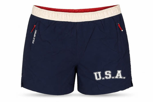 Polo Sport Ralph Lauren Men's Blue S USA Logo Nylon Swim Shorts