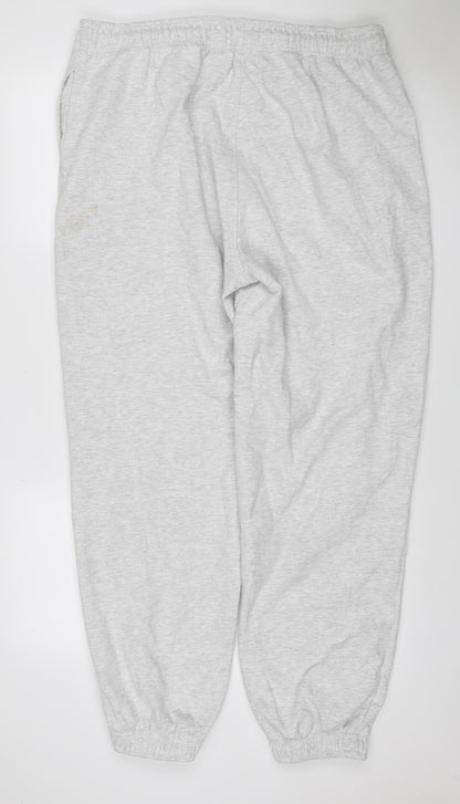 Topshop Women’s Grey UK 16 Jogger Sweatpants Drawstring Cotton Blend