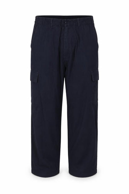 Cotton Traders Men’s Navy Blue L Cargo Trousers Elastic Waist