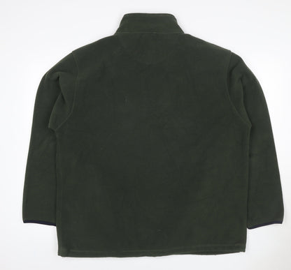 CS Active Performance Men’s Green L 1/4 Zip Fleece Pullover Sweatshirt