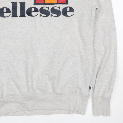 Ellesse Women’s Grey Logo Crew Neck Pullover Sweatshirt Size 8