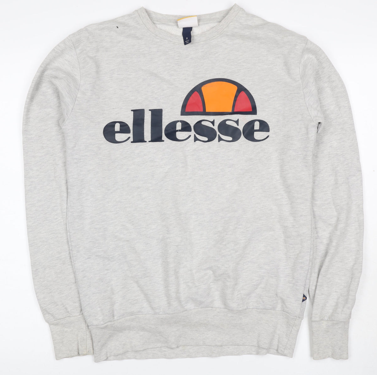 Ellesse Women’s Grey Logo Crew Neck Pullover Sweatshirt Size 8
