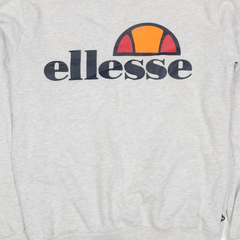 Ellesse Women’s Grey Logo Crew Neck Pullover Sweatshirt Size 8