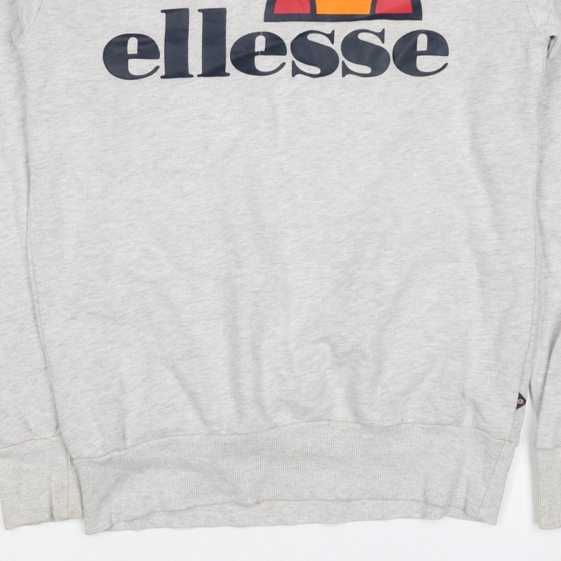 Ellesse Women’s Grey Logo Crew Neck Pullover Sweatshirt Size 8