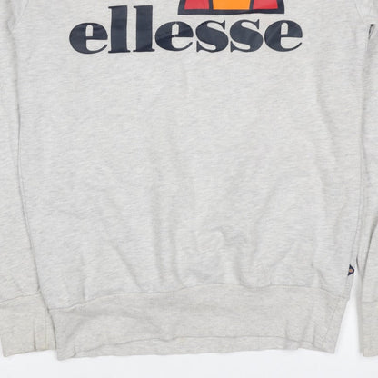 Ellesse Women’s Grey Logo Crew Neck Pullover Sweatshirt Size 8