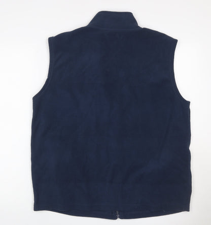 Atlas For Men Men's Blue L Fleece Bodywarmer Full Zip Outdoor Gilet