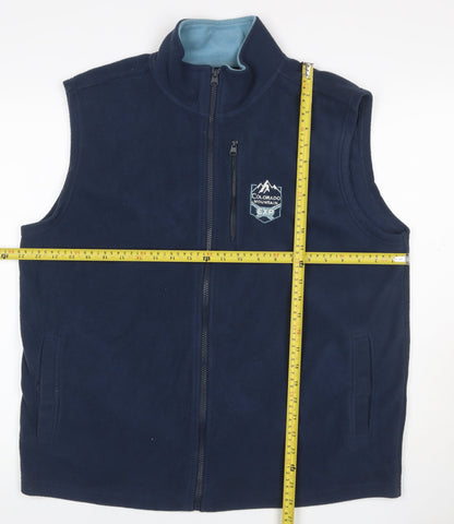 Atlas For Men Men's Blue L Fleece Bodywarmer Full Zip Outdoor Gilet