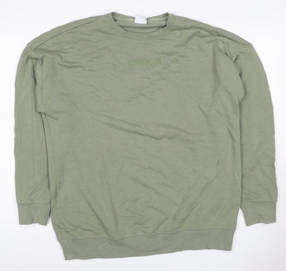 Gymshark Women’s Green L Logo Crew Neck Pullover Sweatshirt