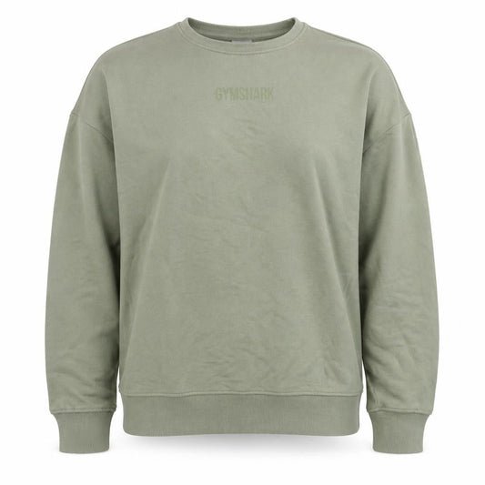 Gymshark Women’s Green L Logo Crew Neck Pullover Sweatshirt