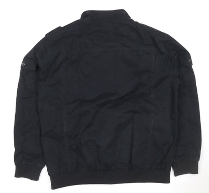 Outdoor Jacket Men's Black 2XL Military Cotton Utility Jacket