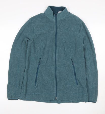 Quechua Women’s Blue L Full Zip Fleece Basic Jacket Outdoor Pockets