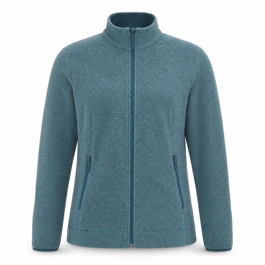 Quechua Women’s Blue L Full Zip Fleece Basic Jacket Outdoor Pockets