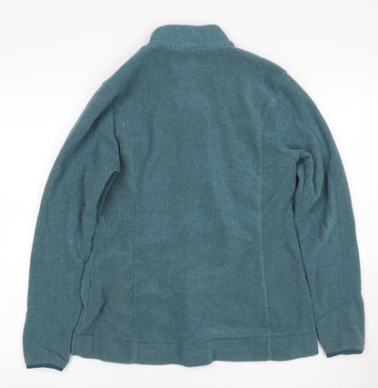 Quechua Women’s Blue L Full Zip Fleece Basic Jacket Outdoor Pockets