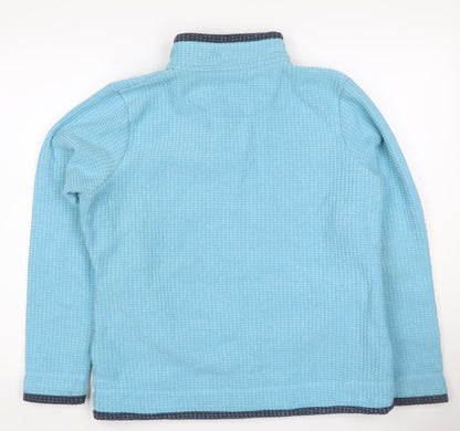 Weird Fish Women Blue Size 14 1/4 Zip Fleece Sweatshirt