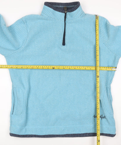 Weird Fish Women Blue Size 14 1/4 Zip Fleece Sweatshirt