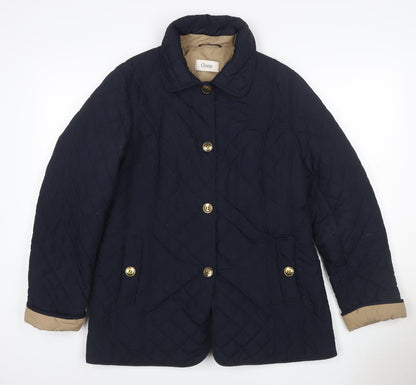 M&S Women’s Navy UK 14 Quilted Mid-Length Padded Coat Classic