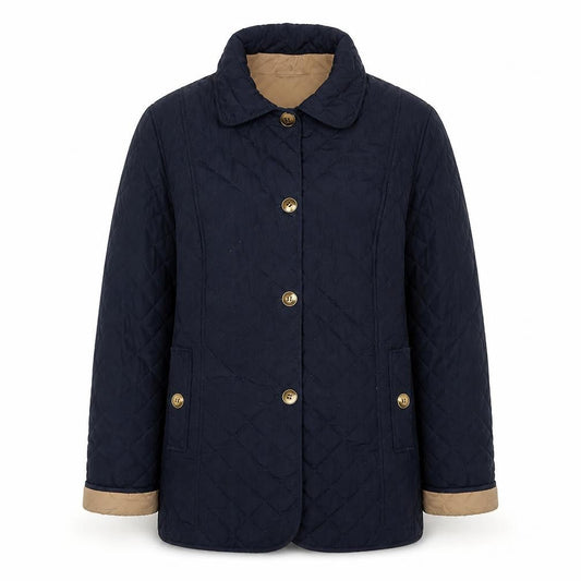 M&S Women’s Navy UK 14 Quilted Mid-Length Padded Coat Classic