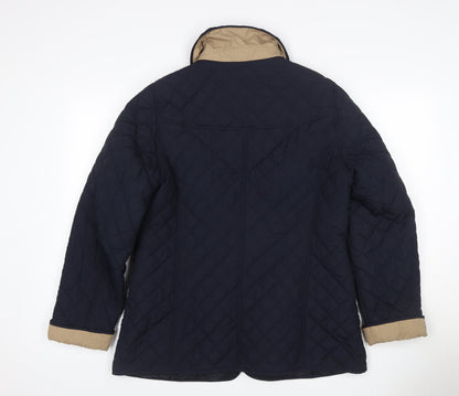 M&S Women’s Navy UK 14 Quilted Mid-Length Padded Coat Classic