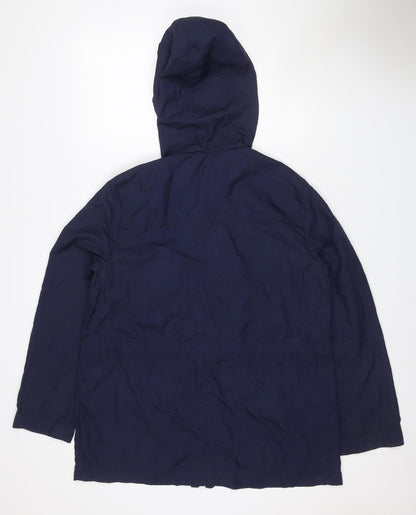 GAP Women's Navy Blue M Hooded Parka Jacket Utility Full Zip