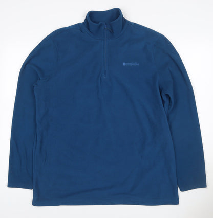 Mountain Warehouse Women’s Blue L 1/2 Zip Fleece Pullover Sweatshirt