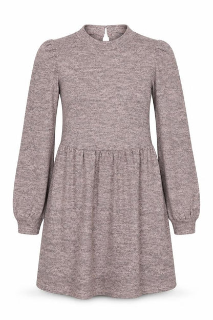 New Look Women Beige Size 10 Fit & Flare Knit Mini Dress