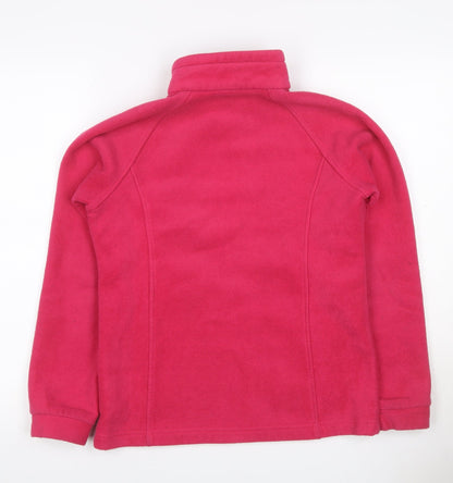 Columbia Girls Pink Fleece Jacket 14-15 Years Full Zip Pockets