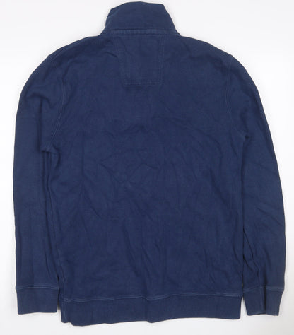 Crew Clothing Co. Men’s Blue S Quarter Zip Cotton Fleece Sweatshirt