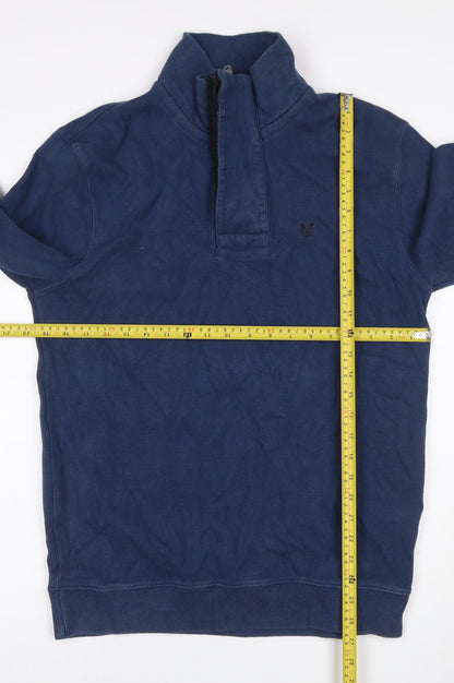 Crew Clothing Co. Men’s Blue S Quarter Zip Cotton Fleece Sweatshirt