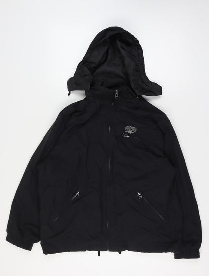 Beach & Snow Men's Black XS Hooded Ski Jacket Zip Pockets