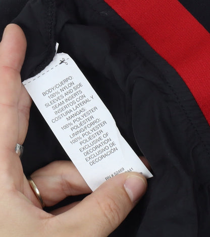 Russell Men’s Black Red Small Hooded Full Zip Track Jacket