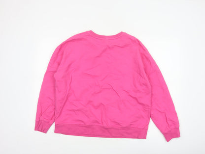 Choose Love Women’s Pink L Pullover Organic Cotton Graphic Sweatshirt