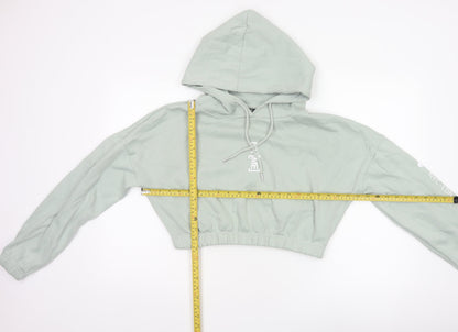 NVME Women’s Mint Green Cropped Oversized Pullover Hoodie Size M