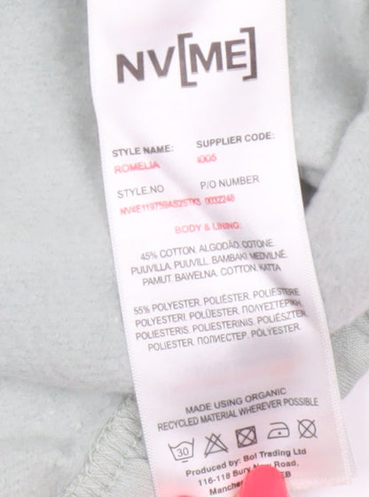 NVME Women’s Mint Green Cropped Oversized Pullover Hoodie Size M