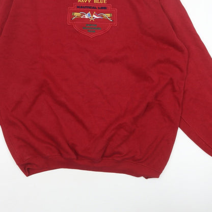 Burton Men's Red S Nautical Embroidered Pullover Sweatshirt