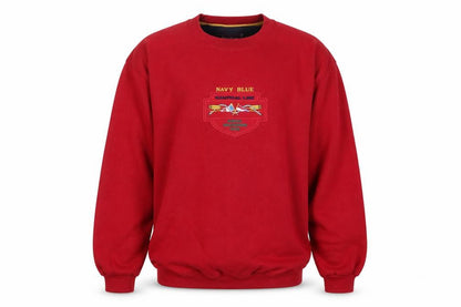Burton Men's Red S Nautical Embroidered Pullover Sweatshirt