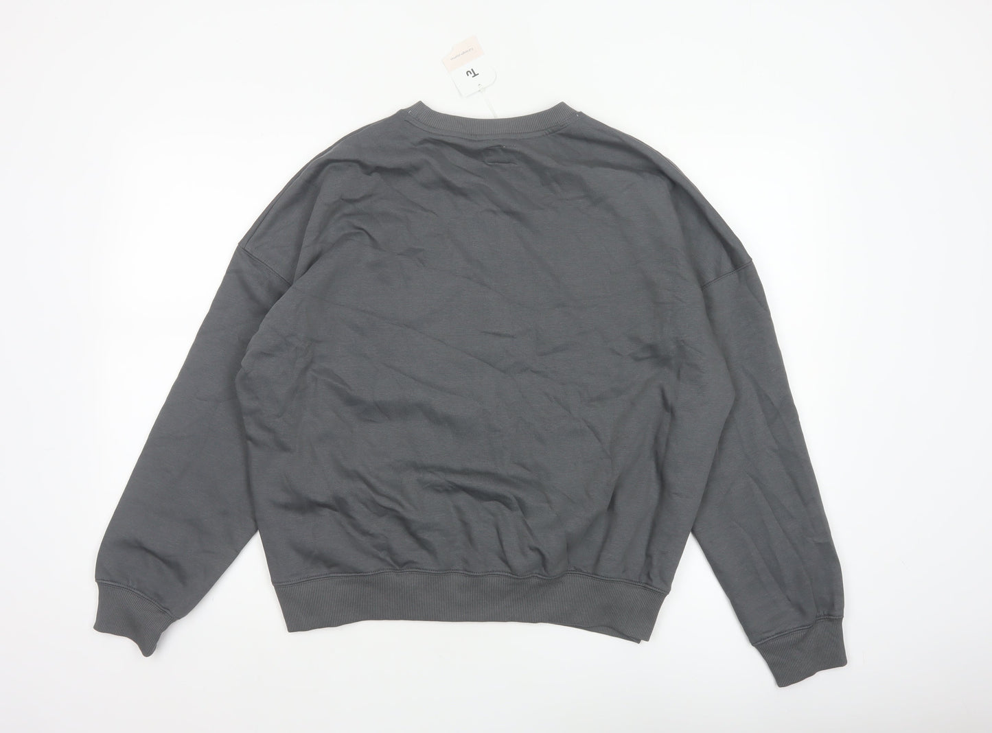 TU Women Grey Size 12 Slow Sunday Club Graphic Fleece Pyjama Jumper