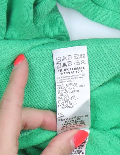 Marks and Spencer Women Green M Pullover Crew Neck Sweatshirt