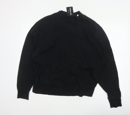 Collusion Men’s Black M Crew Neck Cotton Pullover Sweatshirt