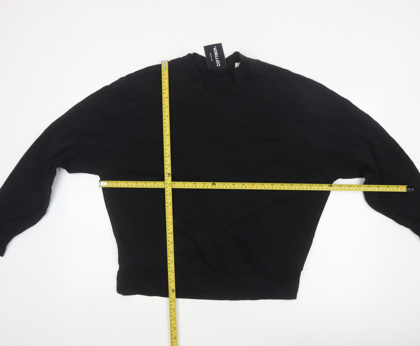 Collusion Men’s Black M Crew Neck Cotton Pullover Sweatshirt
