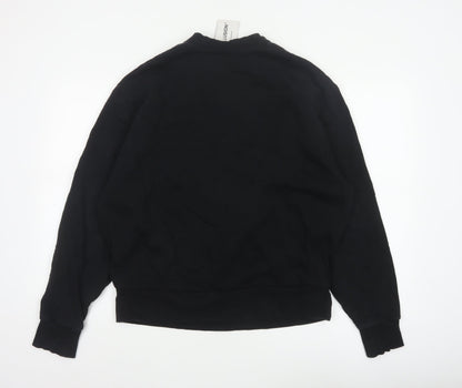 Collusion Men’s Black M Crew Neck Cotton Pullover Sweatshirt