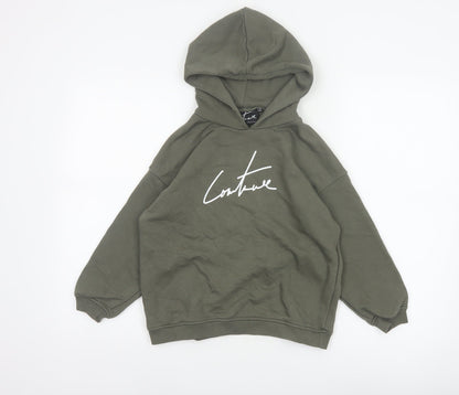 The Couture Club Boys Green Logo Pullover Hoodie 7-8 Years