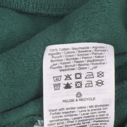 Jack & Jones Men’s Green L Crew Neck Logo Stripe Pullover Sweatshirt