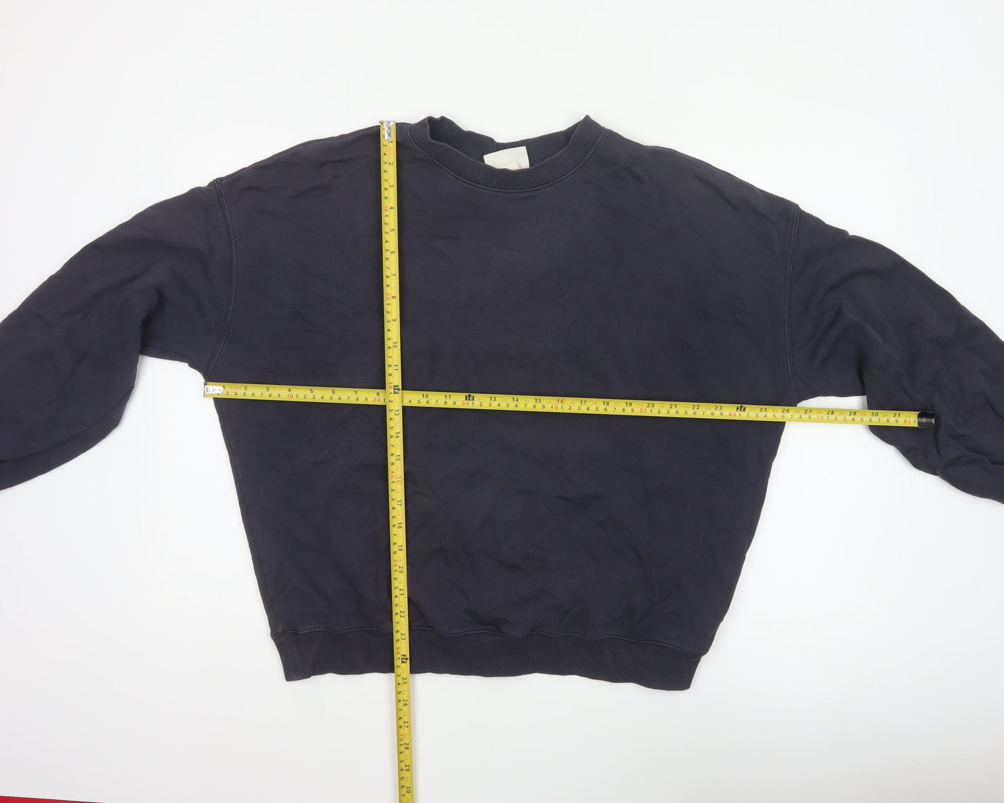 H&M Move Men’s Blue L Crew Neck Cotton Pullover Sweatshirt